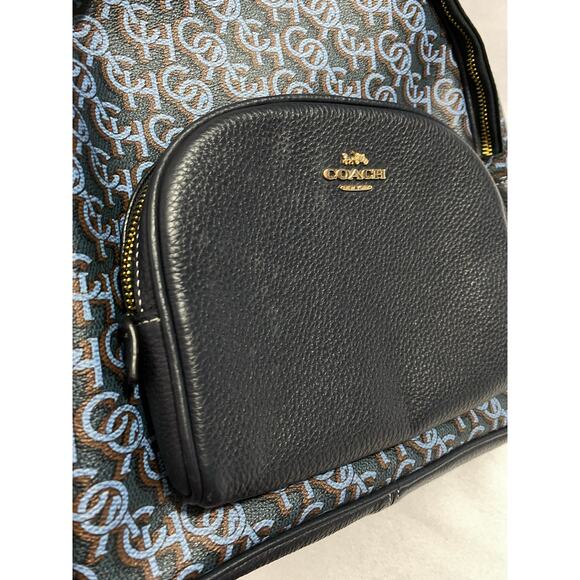 Coach Backpack + Wristlet Set – All Blue Signature Logo – Matching Pair - Picture 14 of 14